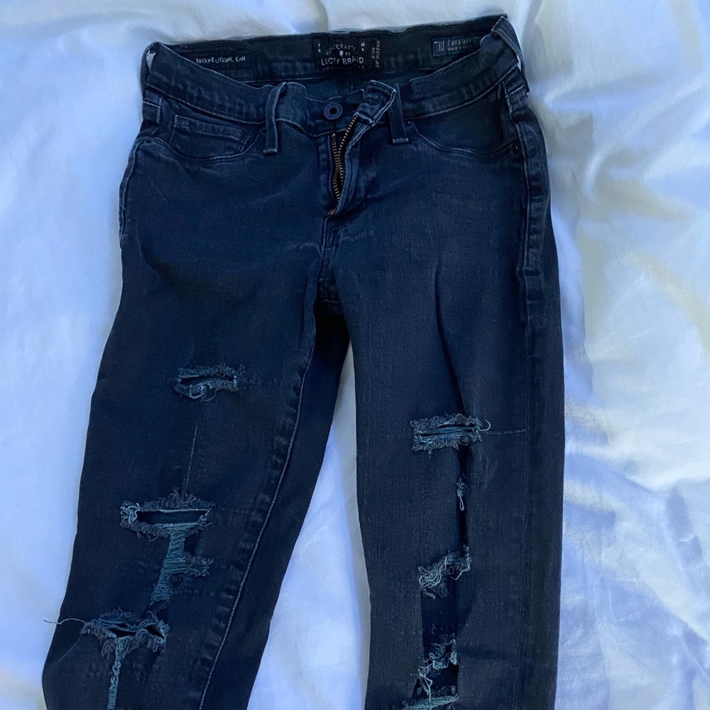 Ripped lucky brand jeans